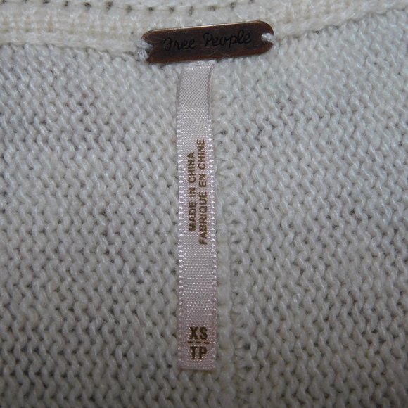 Free People Flower Bomb Womens XS Floral Wool Angora Hair blend Slouch Sweater - Picture 5 of 12